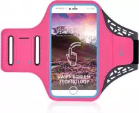 Sportarmband voor iPhone 6/7/8 - Spatwaterdicht - Ruimte voor pasjes en sleutels - Roze