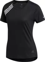 adidas - Run It Tee 3-Stripes - Hardloopshirt Dames - XS - Zwart
