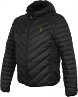 Fox Collection Quilted Jacket - Black Orange - Maat XL - Zwart