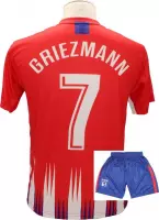 Antoine Griezmann - Atlético Madrid thuis tenue - Replica Voetbalshirt + Broek Set - Peuter / Kinder maten en Volwassen maten – Voetbaltenue - Maat: 116