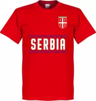 Servië Team T-Shirt - Rood - XXL