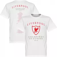 Liverpool Champions Of Europe 2019 Selectie T-Shirt - Wit - XS