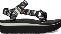 Teva Flatform Universal Dames Wandelsandalen - Zwart/Wit - Maat 39