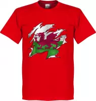 Wales Ripped Flag T-Shirt - Rood - XL