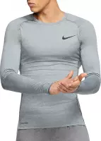 Nike Pro 4 Compressieshirt  Sportshirt - Maat XXL  - Mannen - grijs