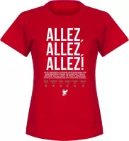 Liverpool Allez Allez Allez T-Shirt - Rood - Dames - XXL