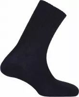 Basset - Wollen sokken - Zonder elastiek en met breed boord - Diabetes sokken - Grijs - 45/47