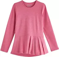 Coolibar - UV Shirt voor meisjes - Longsleeve - Aphelion Tee - Dahlia Roze - maat M (122-134cm)