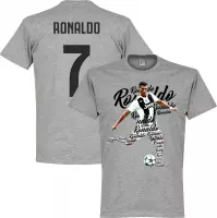 Ronaldo 7 Script T-Shirt - Grijs - 3XL