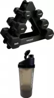 Tunturi - Fitness Set - Dumbbell Opbergrek incl 2x 1 t/m 3 dumbbells  - Shakebeker