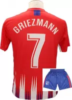 Antoine Griezmann - Atlético Madrid thuis tenue - Replica Voetbalshirt + Broek Set - Peuter / Kinder maten en Volwassen maten – Voetbaltenue - Maat: S (164)