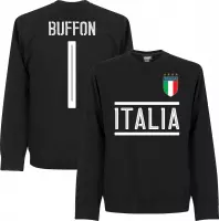 Italië Buffon 1 Team Sweater - Zwart - 3XL