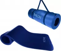 Timilon® - fitness mat - inclusief draagtas en draagriem - yoga mat - 180 x 61 x 1,5cm - Sportmat - blauw