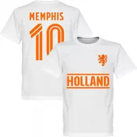 Nederlands Elftal Memphis Team T-Shirt - Wit - XXXL