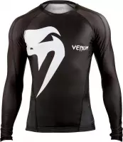 Venum Giant Long Sleeves Rashguard Black / White - Zwart / Wit - M