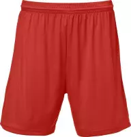 Masita | Sportbroek Heren & Dames - Short Bogota - Sportbroek met binnenbroek - Voetbalbroek 100% polyester Duurzaam - Vochtregulerend - RED - XL