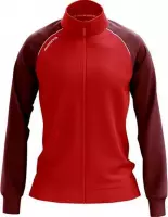 Masita | Trainingsjack Dames - Supreme - Sportvest - Comfortabel Sportvest - Zakken met Rits - Houdt warm - Voelt Licht aan - RED - 40