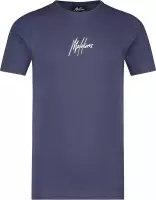 Malelions Junior Double Signature T-Shirt - Navy/White