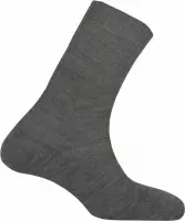 Basset - Wollen sokken - Zonder elastiek en met breed boord - Diabetes sokken - Lichtgrijs - 41/43
