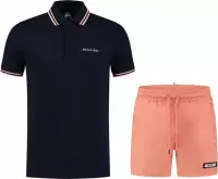 Malelions Nium Zomerset - Navy/Peach - Maat XS