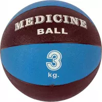 Medicine ball - 3 kg (Blauw) | Fitness bal | Slam ball | Mambo Max