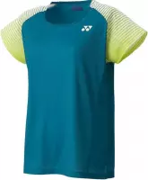 Yonex Tennisshirt Tourn Dames Polyester Blauw/geel Maat M