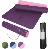 Fuegobird  Yoga Mat Tweekleurige serie - Roze&Purper - 183 x 61 x 0.6 cm