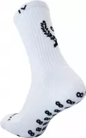 IV-Gripsocks® Wit - Anti-slip sokken - Gripsokken voetbal wit - sportsokken - one size (Maat 39-46) - 8 kleuren - compressie - prestatieverhogend - tennis - hardlopen - handbal - s