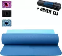 Yogamat TPE Antislip -183 x 61 x 6 - blauw