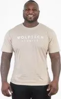 Wolftech Gymwear Sportshirt Heren - Beige - S - Regular Fit - Sportkleding Heren