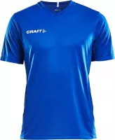 Craft Squad Jersey Solid SS Shirt Heren  Sportshirt - Maat XL  - Mannen - blauw/wit