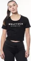 Wolftech Gymwear Crop Top Dames Sport - Zwart - L - Fitness - Sportshirt Dames