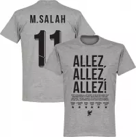 Liverpool Allez Allez Allez M. Salah 11 T-Shirt - Grijs - 4XL