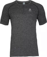 Odlo T-Shirt S/S Crew Neck Seamless Element Heren Sportshirt - Grey Melange - Maat S