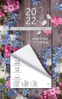 MGPcards - Week Scheurkalender 2022 - Week begint op Zondag - Bloemen