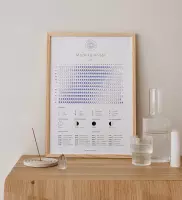 Maankalender 2022 Lila/Beige - Poster A3 Formaat