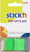 Stick'n Index tabs - 45x25mm, neon groen, 50 sticky tabs