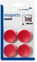 Magneet Legamaster 30mm 850gr rood 4stuks