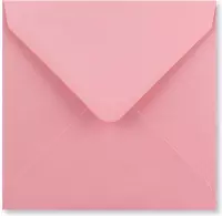 Roze vierkante enveloppen 14 x 14 cm 100 stuks