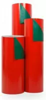 Cadeaupapier Rood-Groen - 50cm - 200m - 70gr | Winkelrol / Apparaatrol / Toonbankrol / Geschenkpapier / Kadopapier / Inpakpapier