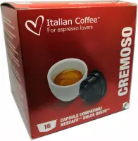 Italian Coffee - Cremoso Koffiecups / Extra Romig - 16x stuks - Dolce Gusto compatibel