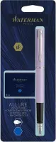 Waterman - Vulpen - Pastel Paars - Allure - Fijn  + Inktpatronen Blauw