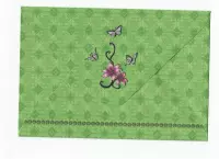 Cards & Crafts Luxe Gekleurde Enveloppen - 100 stuks - Groen / vlinders - B6 175X120 mm - 120grms