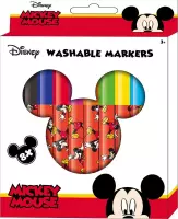 W&o Markeerstiften Mickey Mouse Rood/wit 8 Stuks