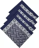 Sorprese - Zakdoeken - Heren - 12 zakdoeken - heren zakdoeken - Boerenzakdoek - 55 x 55 - Blauw - zakdoek