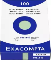 4x etui 100 steekkaarten bristol - effen niet geperforeerd 105x148mm, Groen