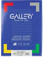 6x Gallery witte etiketten 48,3x25,4mm (bxh), ronde hoeken, doos a 4.400 etiketten