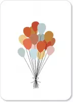 Wenskaart Ballonnen - Verjaardag - A6 - 10 stuks - Kaartenset - Kaarten - Verjaardagskaart - Kaart zonder tekst