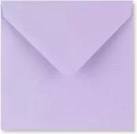 Lavendel vierkante enveloppen 13 x 13 cm 100 stuks