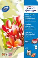 Avery Zweckform Premium Inkjet Fotopapier A4 (210×297 mm) Hoogglans Wit papier voor inkjetprinter
